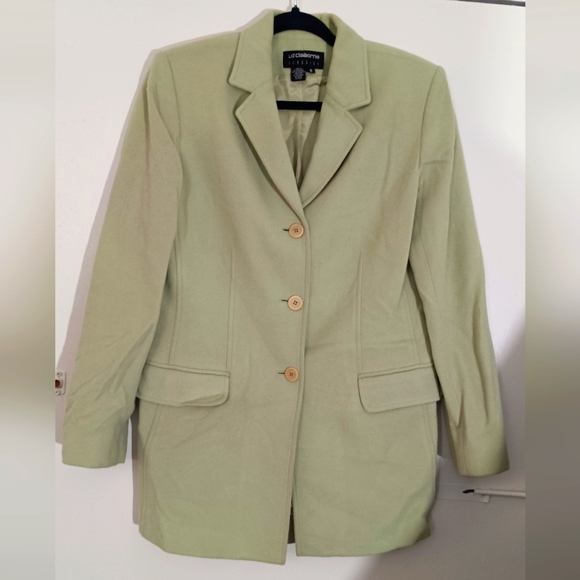 Gorgeous Pastel 💚Vtg LIZ CLAIBORNE CLASSICS Blazer Size 8 - Picture 1 of 6